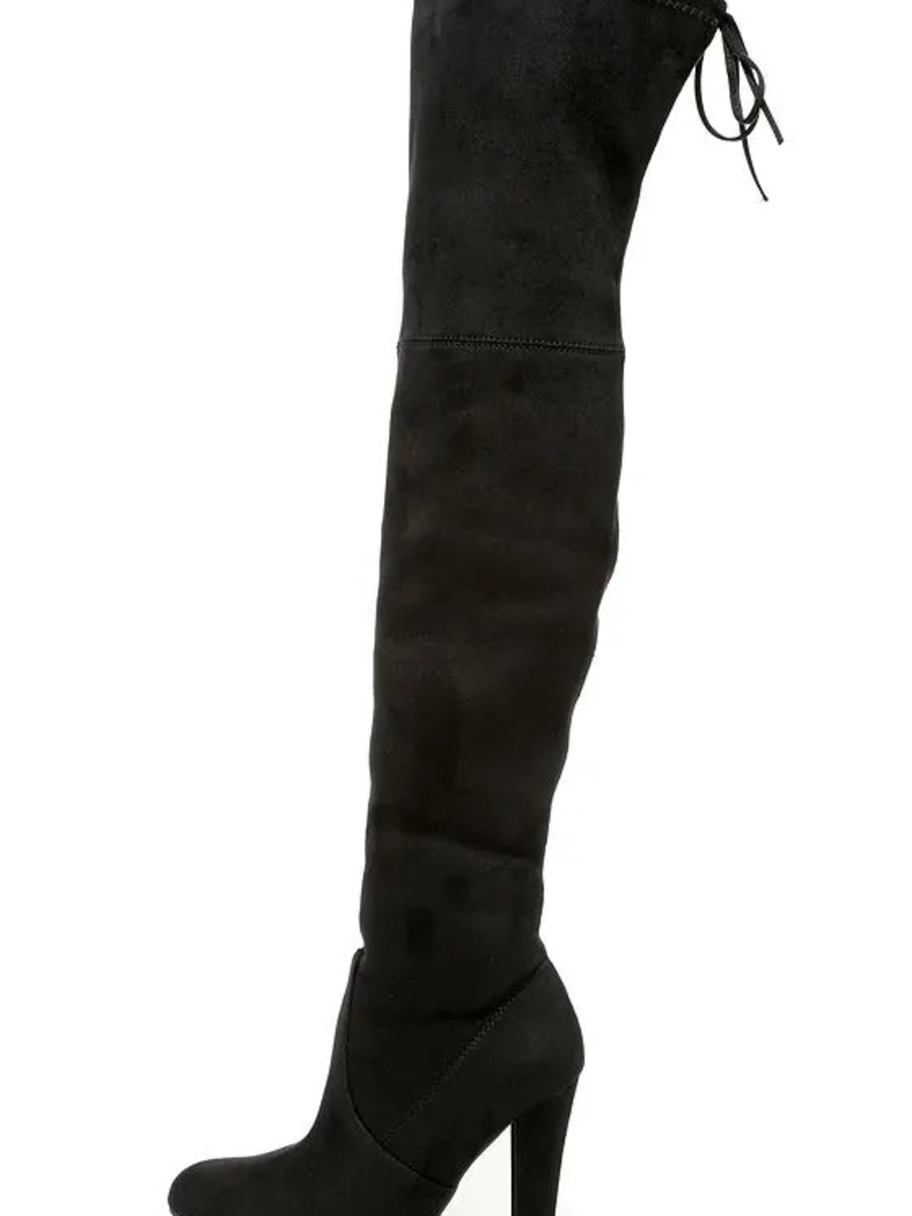 Steve Madden Black Suede Over-The-Knee High Heel Boots